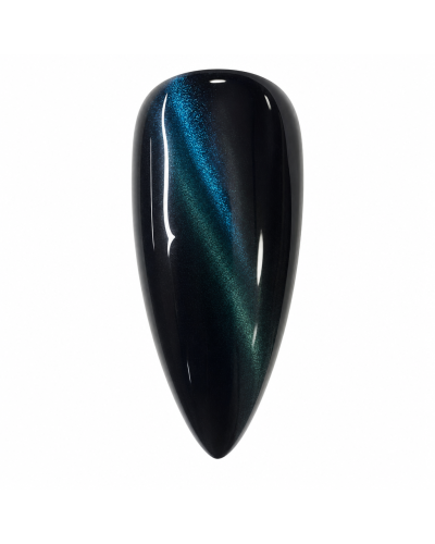 Vernis Cat’s Eyes Vert Très Foncé – Effet Magnétique, Vegan, Longue Tenue | Azzo