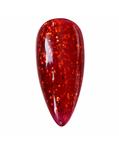 Vernis semi permanent végan - Pailleté 8 ml / N°228 - paillette rouge éclat