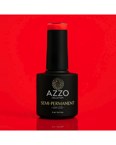 Vernis Orange Rouge Vif – Vegan, Sans TPO, Extra Brillance | Azzo