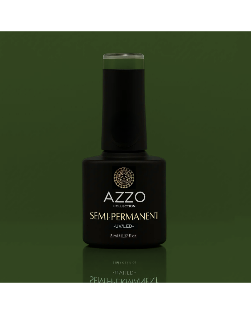 Vernis Vert Kaki Foncé – Vegan, Sans TPO, Extra Brillance | Azzo