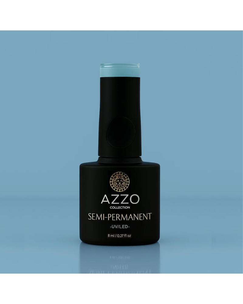 Vernis Bleu Gris – Vegan, Sans TPO, Extra Brillance | Azzo
