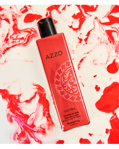 SATINA - Shampoing Restructurant à la Protéine de Soie - Cheveux Secs et Abimés - 250 ml