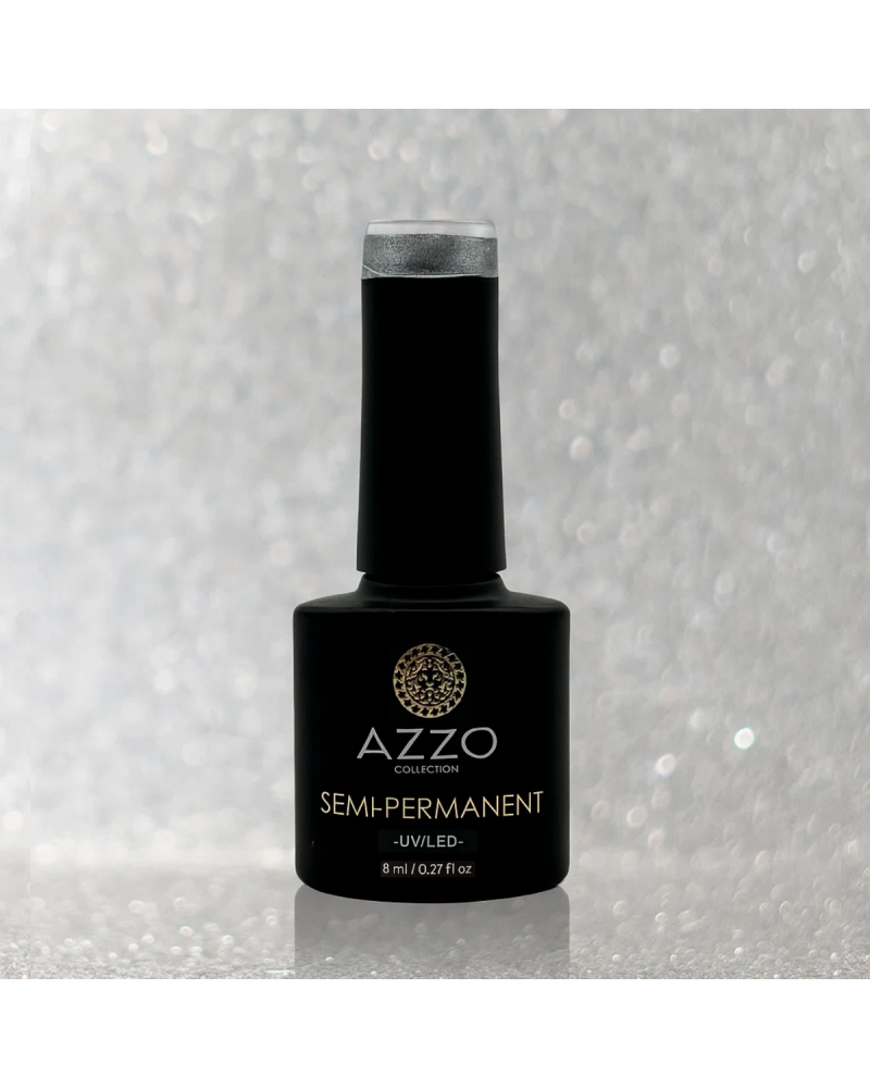 Vernis Gris Clair Pailleté – Vegan, Sans TPO, Brillance Scintillante | Azzo