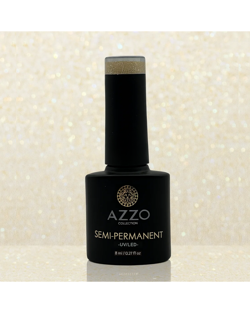 Vernis Doré Très Clair Pailleté – Vegan, Sans TPO, Brillance Scintillante | Azzo