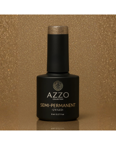 Vernis Doré Caramel Pailleté – Vegan, Sans TPO, Brillance 4 Semaines | Azzo