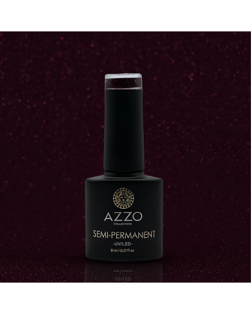 Vernis Violet Prune Pailleté – Vegan, Sans TPO, Brillance Intense | Azzo