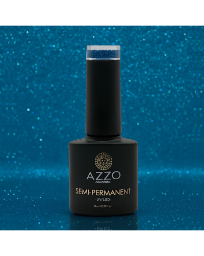 Vernis Bleu Profond Pailleté – Vegan, Sans TPO, Tenue 4 Semaines | Azzo