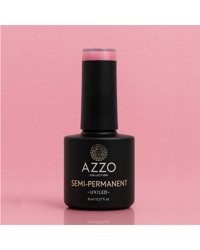 Vernis Rose Pastel Pailleté – Vegan, Sans TPO, Brillance Longue Tenue | Azzo