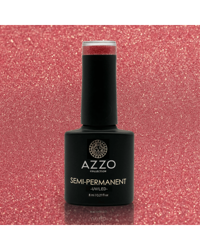 Vernis Rose Corail Pailleté – Vegan, Sans TPO, Brillance Longue Tenue | Azzo