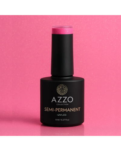 Vernis Rose Vif Pailleté – Vegan, Sans TPO, Brillance Longue Tenue | Azzo