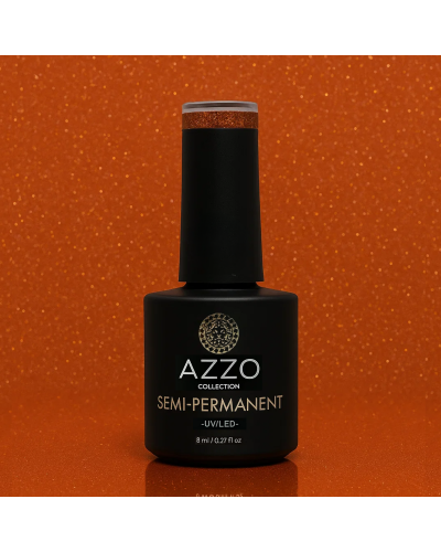 Vernis Marron Rouille Pailleté – Vegan, Sans TPO, Brillance Longue Tenue | Azzo