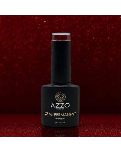 Vernis Rouge Intense Pailleté – Vegan, Sans TPO, Brillance Longue Tenue | Azzo