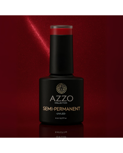 Vernis Cat’s Eyes Rouge Profond – Effet Magnétique, Vegan, Longue Tenue | Azzo