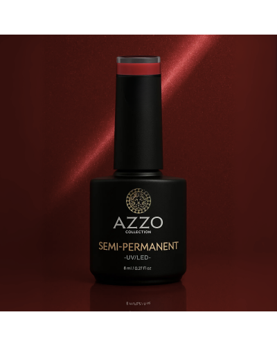 Vernis Cat’s Eyes Rouge Profond Foncé – Effet Magnétique, Vegan, Longue Tenue | Azzo