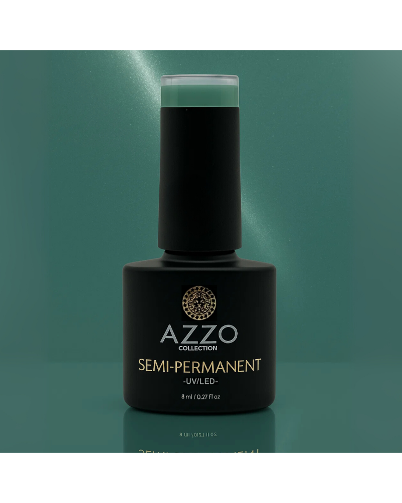 Vernis Cat’s Eyes Vert Foncé – Effet Magnétique, Vegan, Longue Tenue | Azzo