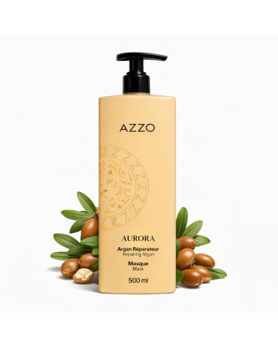 AURORA - Masque Réparateur à L'Huile d'Argan - Cheveux Secs et Bouclés - 500 ml