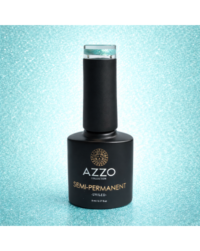 Vernis semi permanent végan - Pailleté 8 ml / N°240 - bleu pailleté