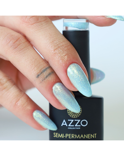 Vernis semi permanent végan - Pailleté 8 ml / N°240 - bleu pailleté