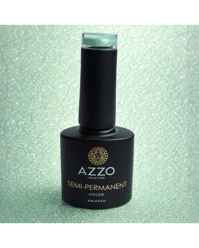 Vernis semi permanent végan - Pailleté 8 ml / N°241 - vert pastel pailleté