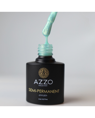 Vernis semi permanent végan - Pailleté 8 ml / N°241 - vert pastel pailleté