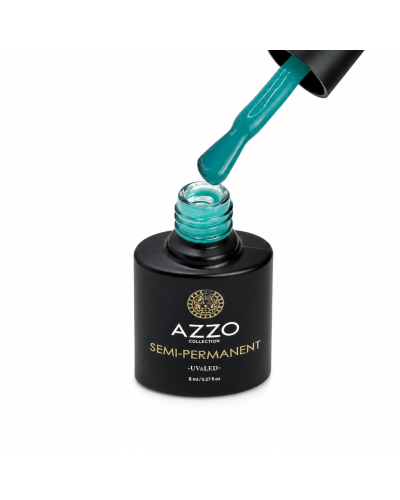Vernis semi permanent végan - Rubber base 8 ml / N°243 - Bleu Pétrole
