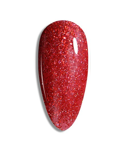 Vernis Rose Rouge Pailleté – Vegan, Sans TPO, Brillance Longue Tenue | Azzo
